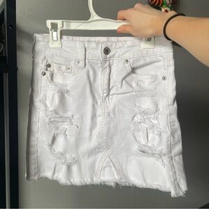 American Eagle White Denim Skirt